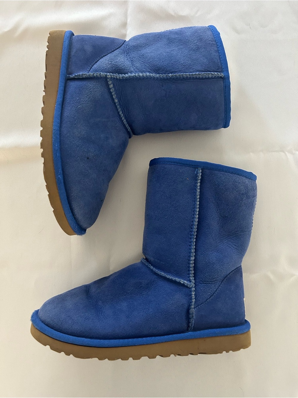 UGG Lapis Blue Suede Classic Short Boots EUC